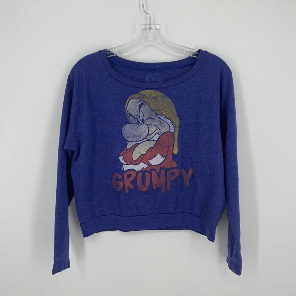 Disney Grumpy Snow White Dwarves Cropped Sweatshirt Women’s Size M